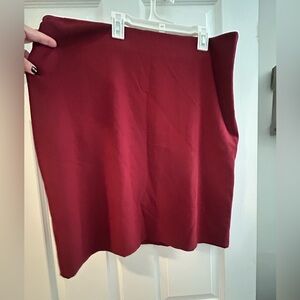 MM LaFleur burgundy skirt